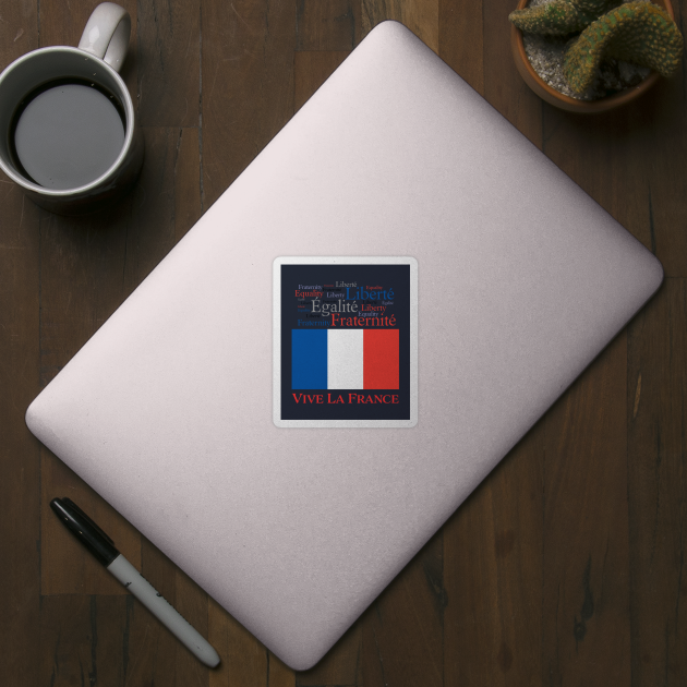 Vive La France French Flag and Motto by AntiqueImages